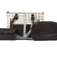 Fashion Brown Ladies Hand Bag ( 2 Pcs )