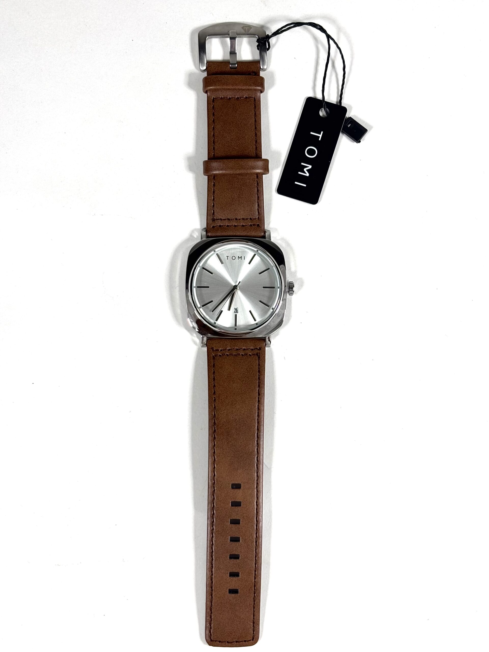 Tomi Black with White Number Dial (Square Dial)