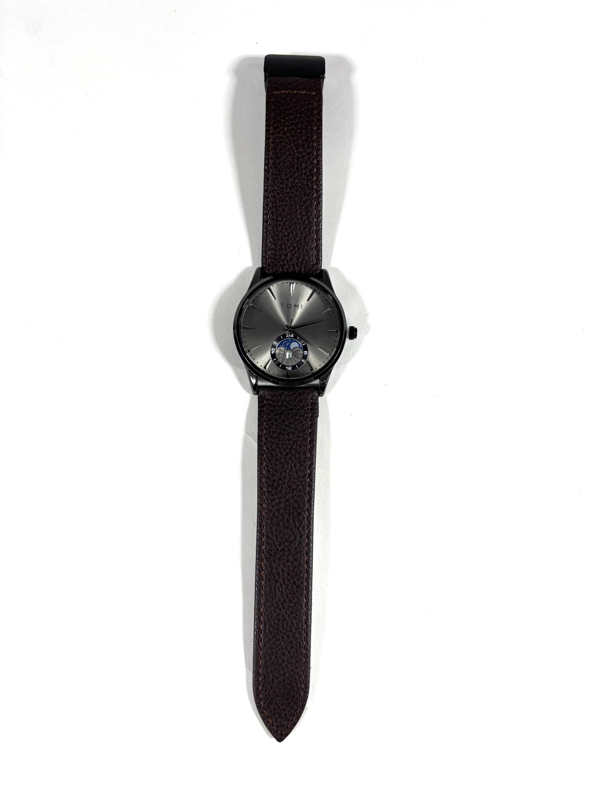 Tomi Brown belt with Grey Dial Gents Wrist Watch